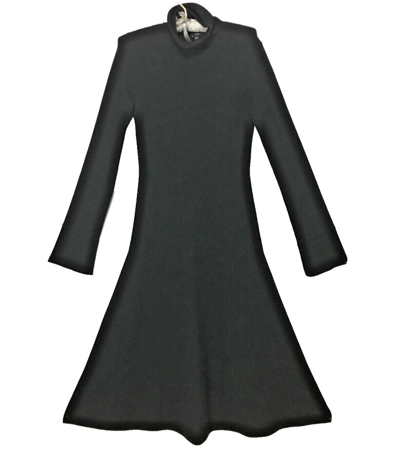 Joseph black silk blend midi knit dress, sz. 10/S RP$1295.00  near new