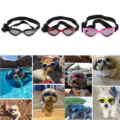 VSSHE Hundebrille Mit UV-Schutz - Wasserdichte Schutzbrille Für Mittelgroße Hunde