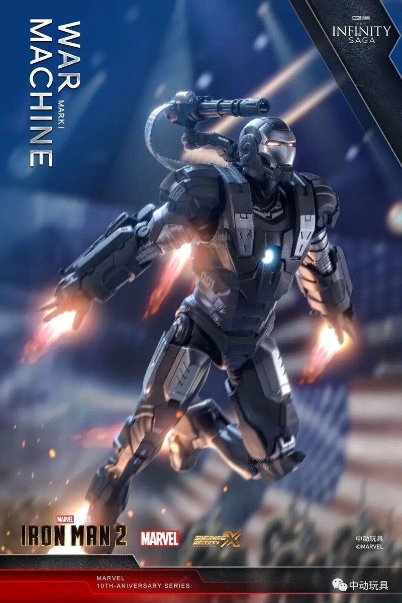 Zd Toys War Machine Mk1 Action Figure Iron Man 2 Series NEW in