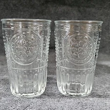 Set of 2 Bormioli Rocco Romantic Cooler Drinking Glasses Clear