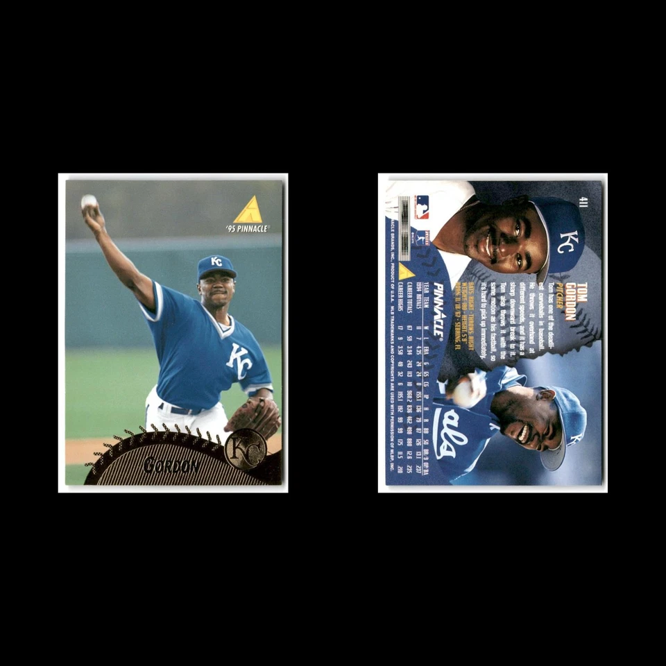 Tom Gordon #411 1995 Pinnacle Kansas City Royals Baseball Card MLB NM - Image 3 of 3
