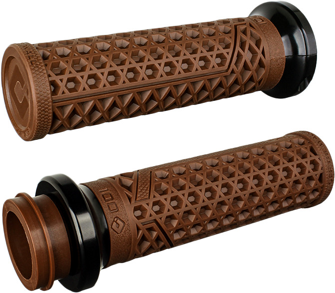 ODI Vans Lock-On Motorcycle Grips 1" Brown/Black Harley Davi