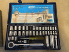 Test Rite 42 pc Combo Ratchet Socket Set Sae Sizes 1/4" and 3/8" w/ speed spin