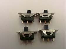 NIKKAI MS12AFW01-RO SWITCH, SPDT ON-ON 6A 125V SLIDE PANEL MOUNT LOT OF 4 NNB