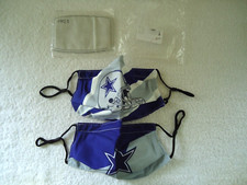 " NIP " Set Of 2 Dallas Cowboys Face Mask With 2 PM2.5 Filters " GREAT GIFT "