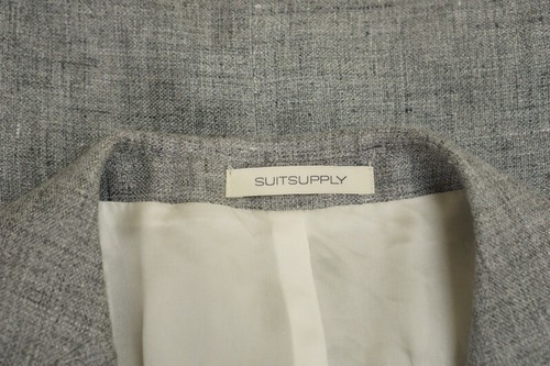 Herren Suitsupply Blazer Havana Patch Halbleinen Grau Angelico 24 EU48S UK/US38S - Bild 5 von 11