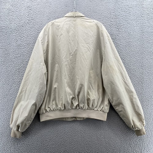 Vintage Members Only Jacket Men's 46L Beige Moto Windbreaker Bomber 80's Retro - Picture 13 of 19