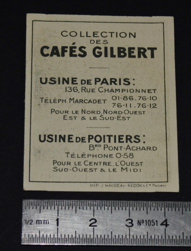 CHROMO 1936 CAFES GILBERT SPORTS HOCKEY SUR GAZON - Imagen 2 de 2