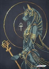 Goddess Bastet Kit Bead Embroidery DIY Beaded Needlepoint Stitching a3-k-1222