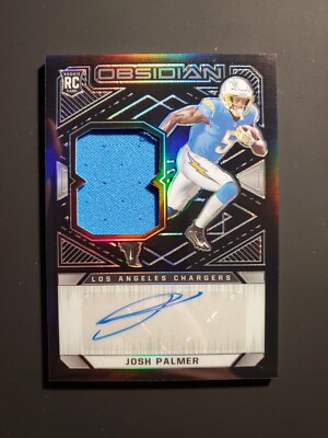 2021 Panini Obsidian Josh Palmer Auto Patch Rookie RC RPA /150 Chargers