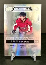 2021-22 Credentials Hockey Debut Ticket Access Brett Leason ROOKIE CAPITALS /999