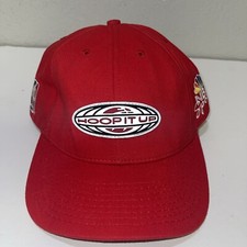 Vintage 90s Hoop It Up 3 On 3 NBA Sports Cap Hat Red USA Made StrapBack