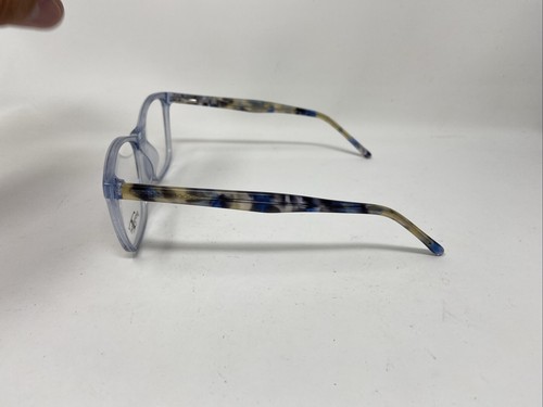 GEORGE TOWN EYE Q EYEWEAR GTN807 55-16-140 BLUE CRYSTAL IRIS FLEX HINGE KI55 - 第 2/7 張圖片