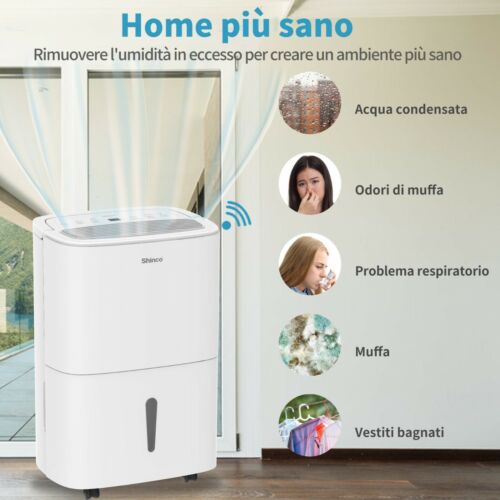 SHINCO WIFI Deumidificatore Portatile 50L/Giorno con Pompa di Sollevamento - Bild 5 von 9