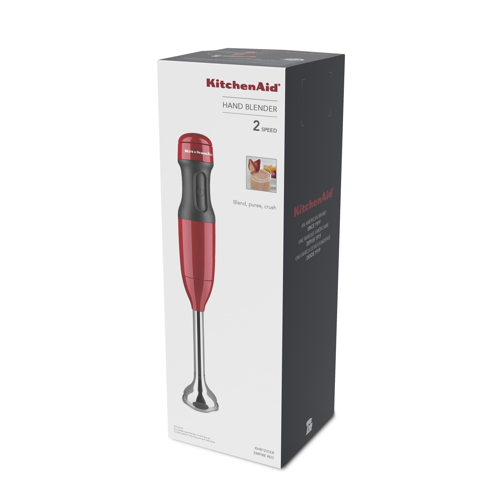 KitchenAid 2Speed Hand Blender KHB1231, Empire Red, Free Shipping