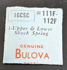 NEW Genuine BULOVA 10CSC Upper & Lower Shock Spring # 111F-112F