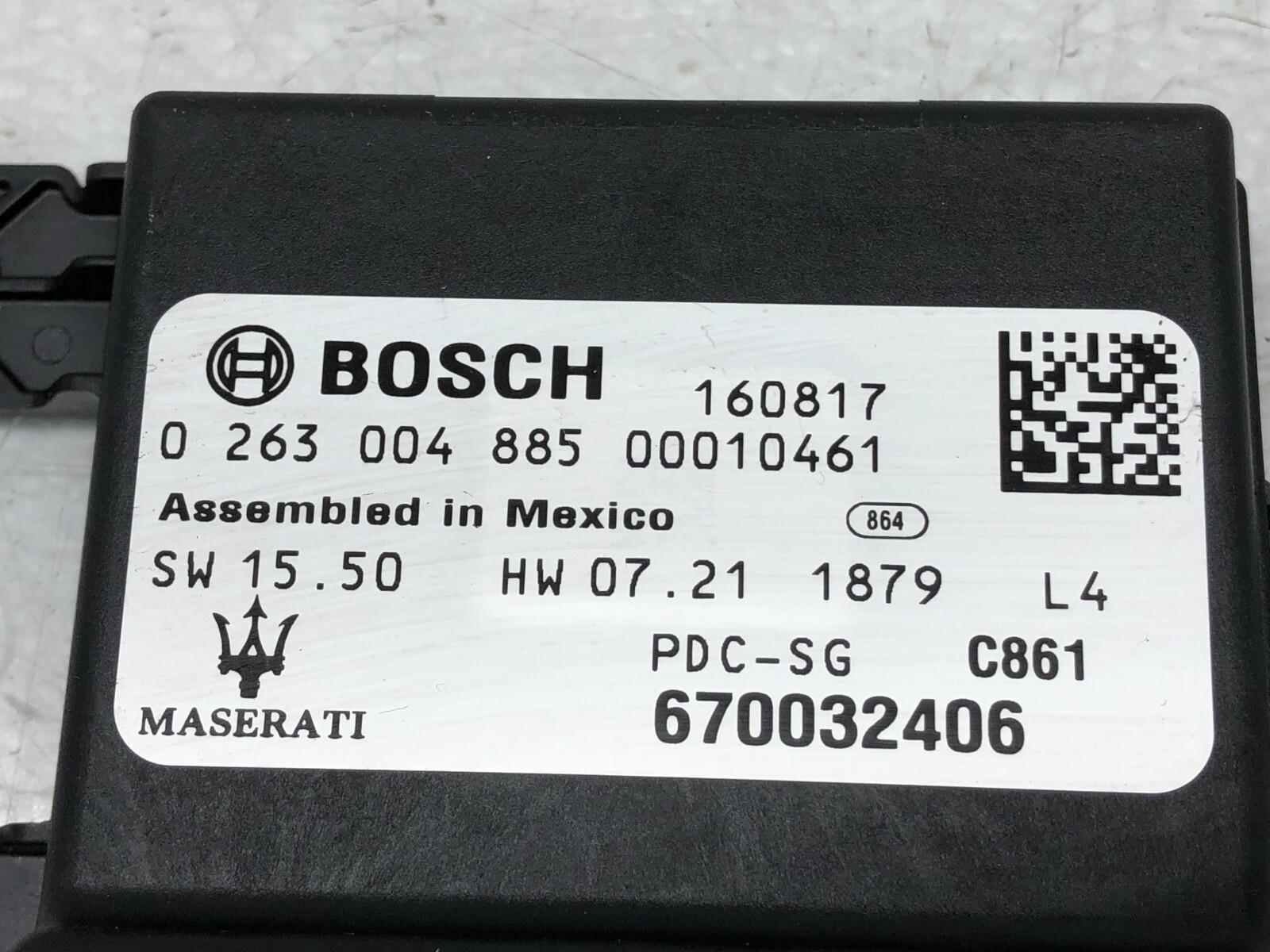 2017-2020 MASERATI LEVANTE PARK ASSIST PARKING AID CONTROL MODULE OEM