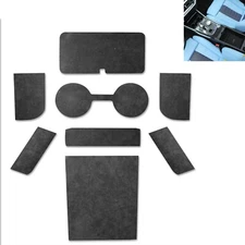 Alcantara Suede Storage Cup Door Armrest Mat Kit Fits 19-24 G20 M340i 330i M3