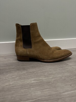 Saint Laurent Wyatt Chelsea Suede  Brown Size 41 YSL US 8 8.5 FW 2016 Saint Laurent Suede Wyatt Chelsea Boots These suede  main image 4