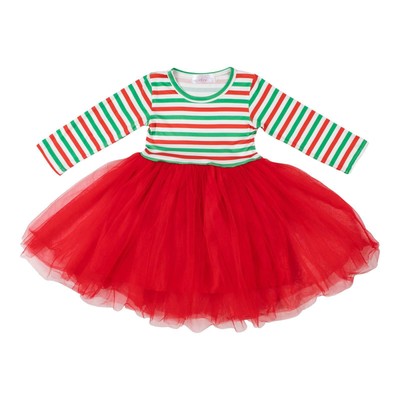 Mila & Rose Christmas Stripe Girl's Tutu Dress