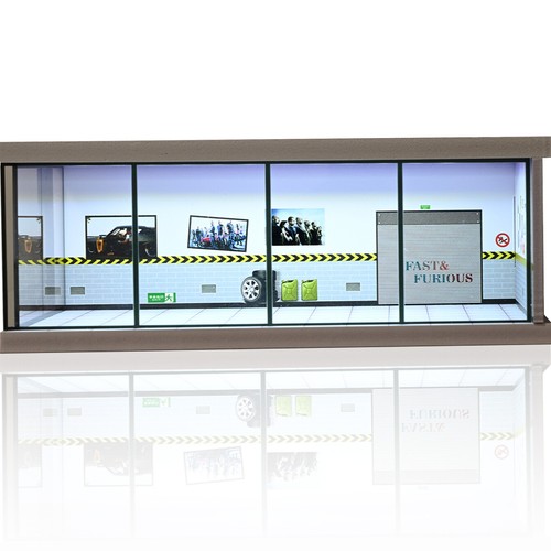 Diorama 1:64 City Car Showroom Model LED Lighting Car Garage Scene Model Display - Picture 39 of 70
