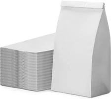 12 Lb Paper Bags Large Heavy Duty Grocery Bread Bag Available in White and Brown