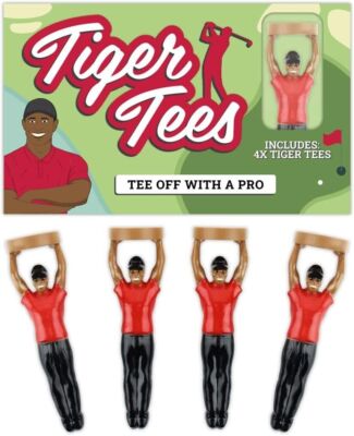 Tiger Golf Tees 4-Pack Tee off Like a Pro Tiger Woods Funny