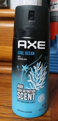 AXE Cool Ocean 48H Deodorant Body Spray, Aluminum-Free, 4 oz