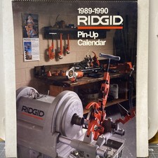 Collectible Ridgid Tools 1989 - 1990 Pin-up Swimsuit Calendar Made In The USA