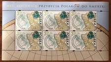 Poland 2008. 400 anniversary of the Poles arrival in America.Mi 4386. Mini Sheet