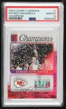 2023 Panini Clearly Donruss Champions Patrick Mahomes II #1 PSA 10 GEM MT v1x