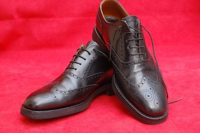 ED Eduard Meier Gr.11,5  Brogues schwarz Schuhe Leder mit Schuhspanner-TOP