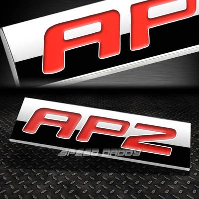 Chrome Emblems 2.3L Metal Grill Emblem Badge - Polished Chrome & Red, 4mm Thick Trunk Decal | Speed Daddy Custom Car Trim Rt Front Grill Badge - Foto 2