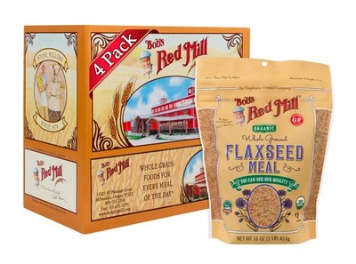 Bob's Red Mill Organic Flaxseed Meal, 16oz (Pack of 4) - Non GMO, Vegan, Paleo