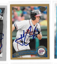 2012 Topps Pro Debut TODD CUNNINGHAM RC AUTO GOLD SSP /50 Signed IP COA Braves
