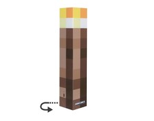 Minecraft LED Tischlampe Fackel Leuchte mit Wandhalterung Li-Ionen Akku *B-Ware