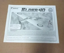 Top Flite Elder 40 RC Airplane Build Instructions Manual Gold Edition Hobbico 