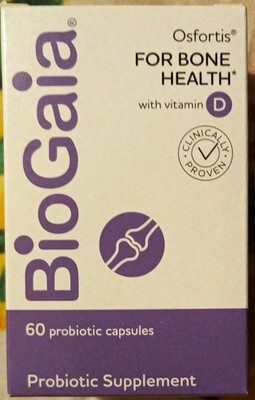BioGaia Osfortis Probiotic Vitamin D Bone Health 60 Vegan Capsules
