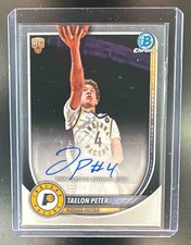 2025-26 Bowman #BCA-TE Taelon Peter RC Auto Rookie Chrome