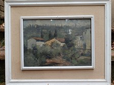 Quadro Dipinto Macchiaioli Firmato Veltroni Pittore 