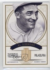 2012 Panini National Treasures /99 Al Simmons #107 HOF 4r7