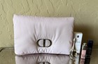 NIB Dior Pink Satin CD Logo Padded Clutch Cosmetic-GWP- and J’adore Pink Max — photo 1