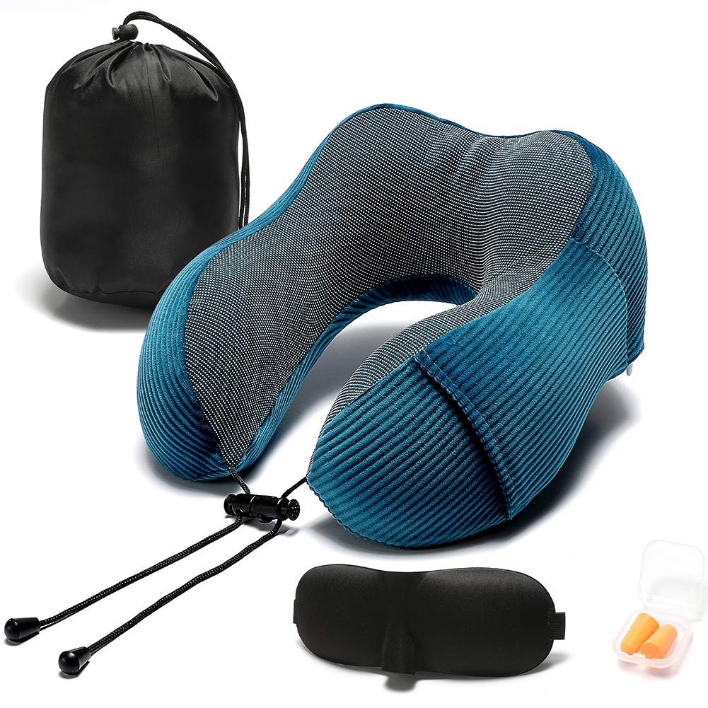 Memory Foam Travel Pillow with 360-Degree Head and Neck Support for Ultimate Comfort-image