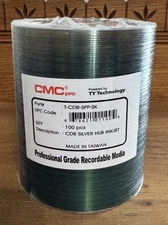 100 Taiyo Yuden JVC CMC PRO SILVER PRINTABLE Blank CD-R 48x 52X 80min CD discs