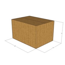 25 15x11x9 Kraft Brown Corrugated Shipping Boxes 32 ECT Single-Wall New