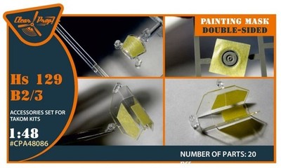 Hs 129B2/3 double-sided painting mask for Takom kit / 1:48