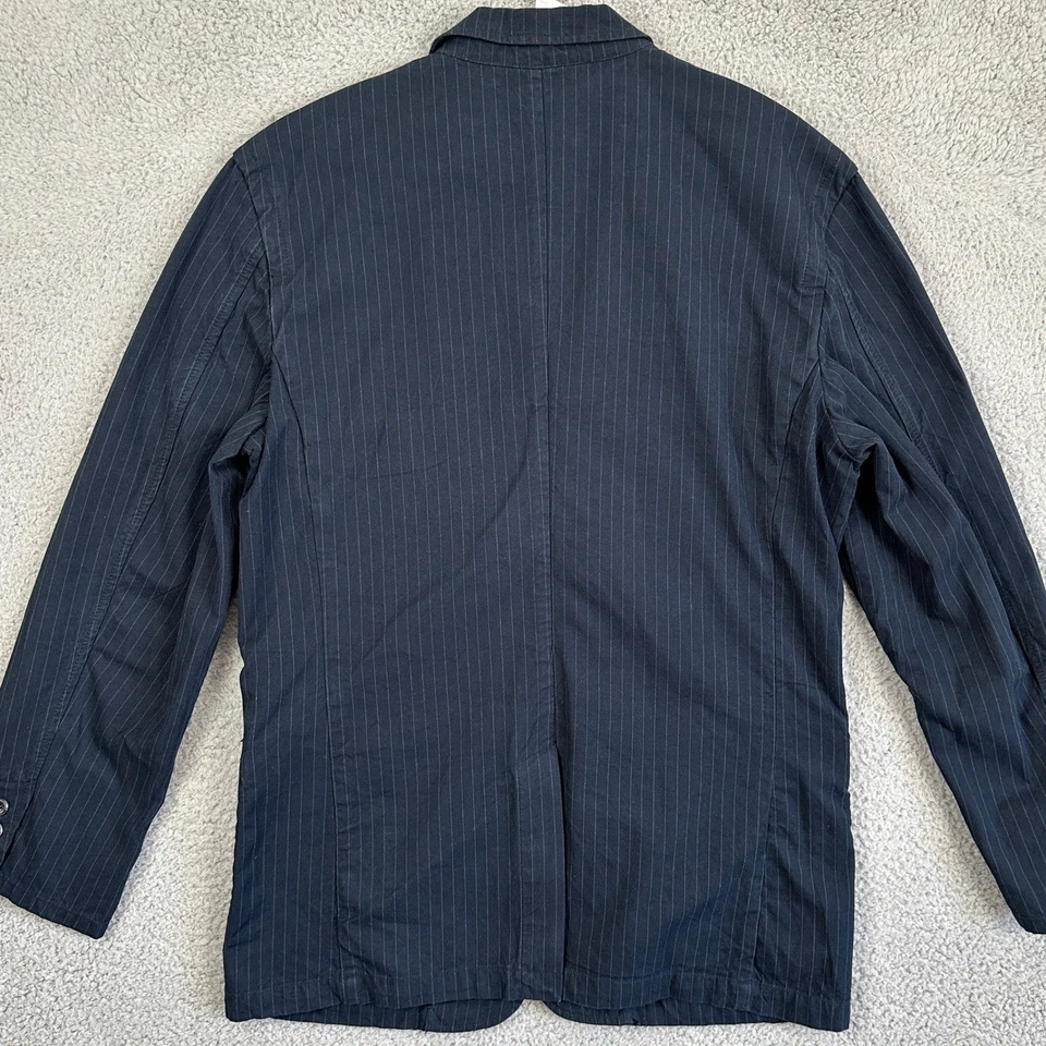 Abrigo Blazer Deportivo Gap Hombre Grande Azul Marino Rayas Manga Larga 3 Botones Delantero Foto 2 de 4