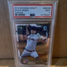 Bowman 2016 Draft Chrome Shane Bieber Rookie #BDC68 PSA 9 Guardians