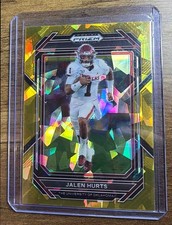2023 Panini Prizm Draft Picks Jalen Hurts #45 Prizms Gold Ice Sooners
