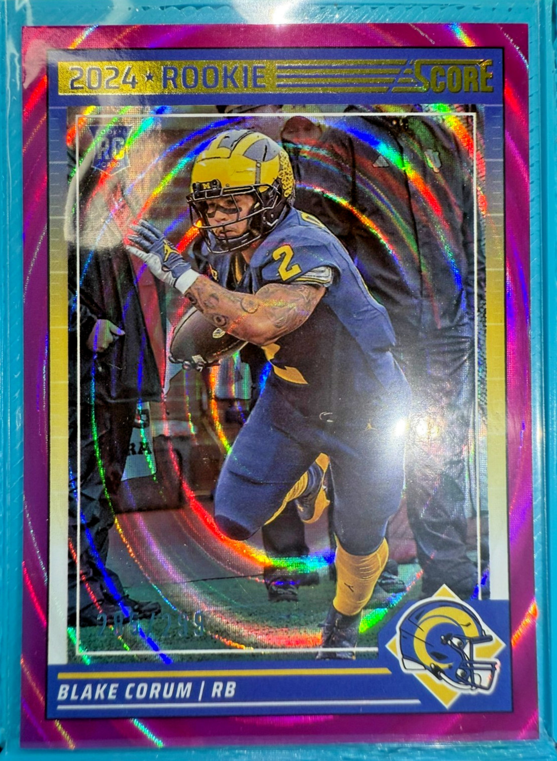 2024 Score - Blake Corum Rookie Ellipse #389 /299 (RC)